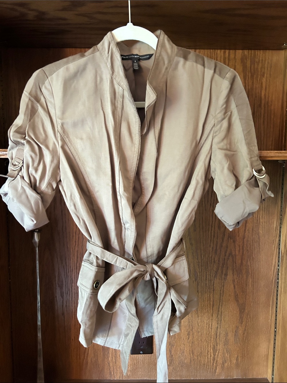 White House Black Market Tie-Waist Jacket